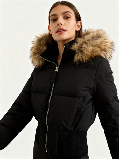 Damen Gesteppt Winterjacke mit Warm & Abnehmbarer Kapuze – Bild 17 von 20