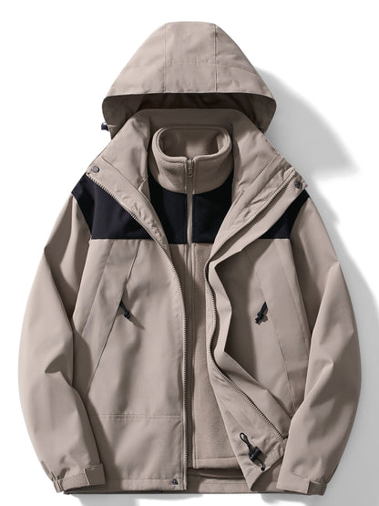 3-in-1 Fleece-Winterjacke mit Kapuze für Damen – Bild 13 von 15