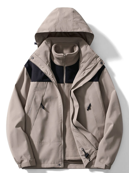 3-in-1 Fleece-Winterjacke mit Kapuze für Damen – Bild 13 von 15