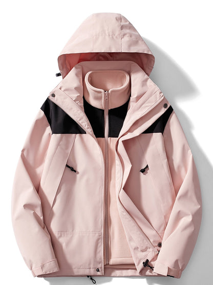 3-in-1 Fleece-Winterjacke mit Kapuze für Damen – Bild 15 von 15