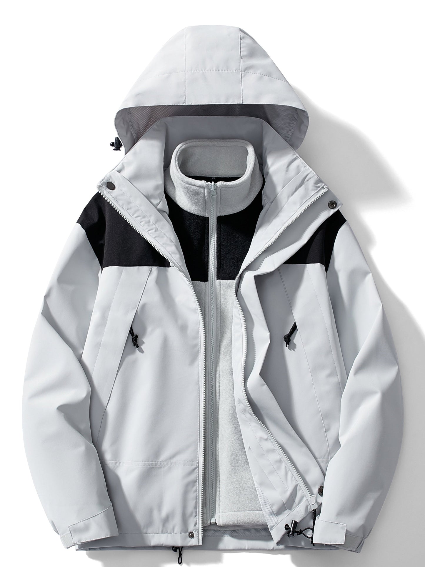 3-in-1 Fleece-Winterjacke mit Kapuze für Damen – Bild 12 von 15