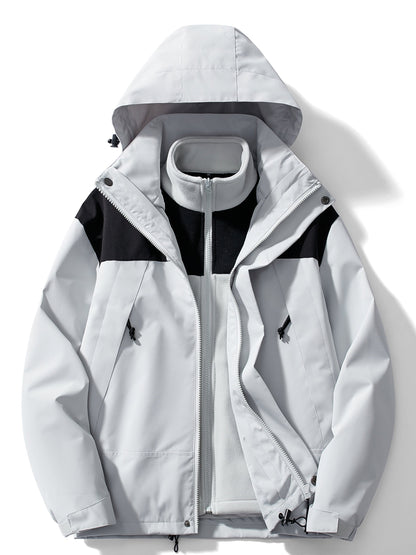 3-in-1 Fleece-Winterjacke mit Kapuze für Damen – Bild 12 von 15