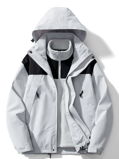 3-in-1 Fleece-Winterjacke mit Kapuze für Damen – Bild 12 von 15