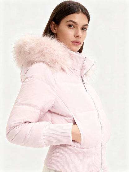 Damen Gesteppt Winterjacke mit Warm & Abnehmbarer Kapuze – Bild 20 von 20