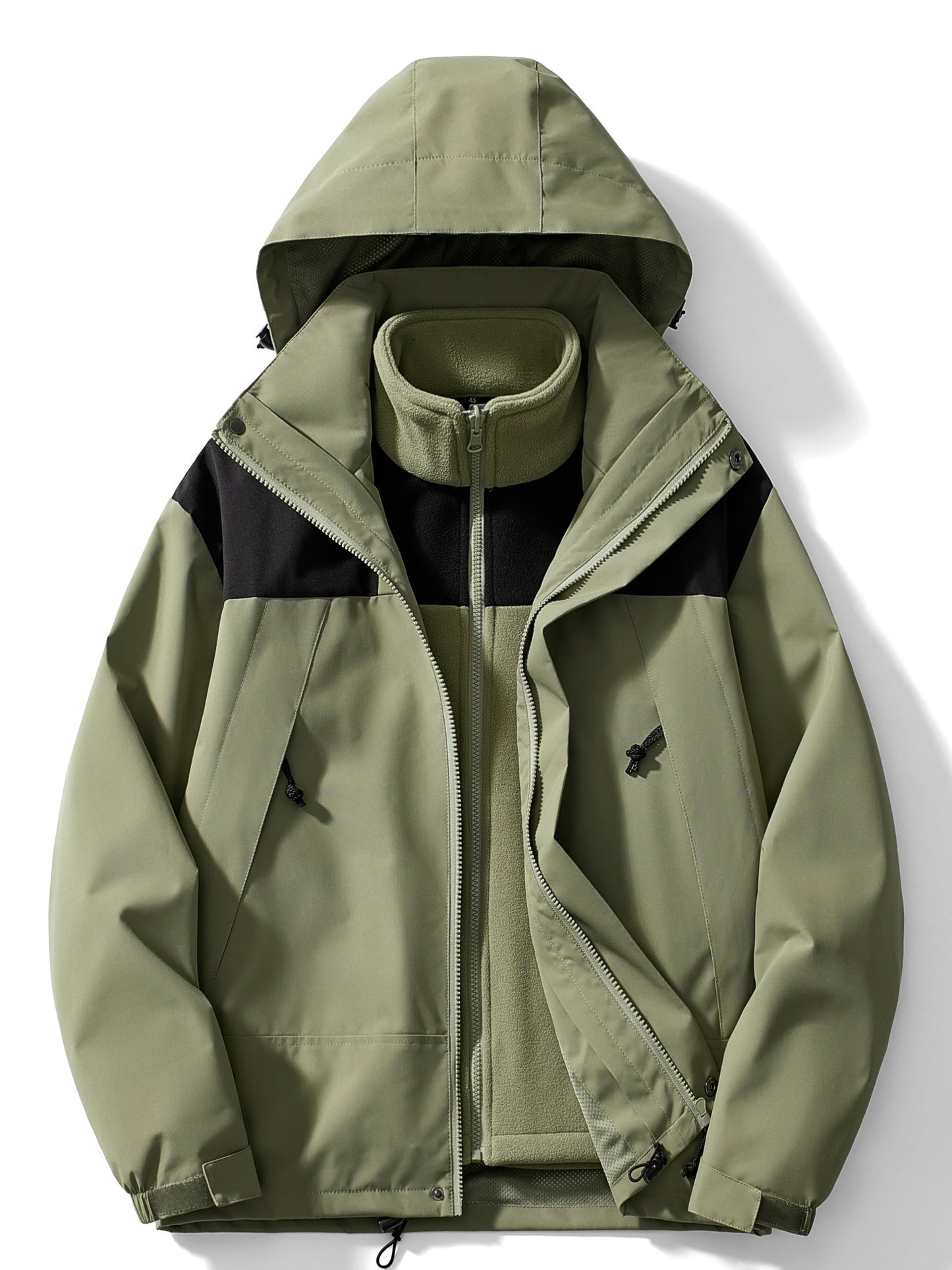 3-in-1 Fleece-Winterjacke mit Kapuze für Damen – Bild 10 von 15