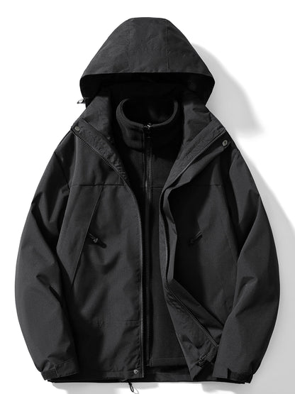 3-in-1 Fleece-Winterjacke mit Kapuze für Damen – Bild 11 von 15