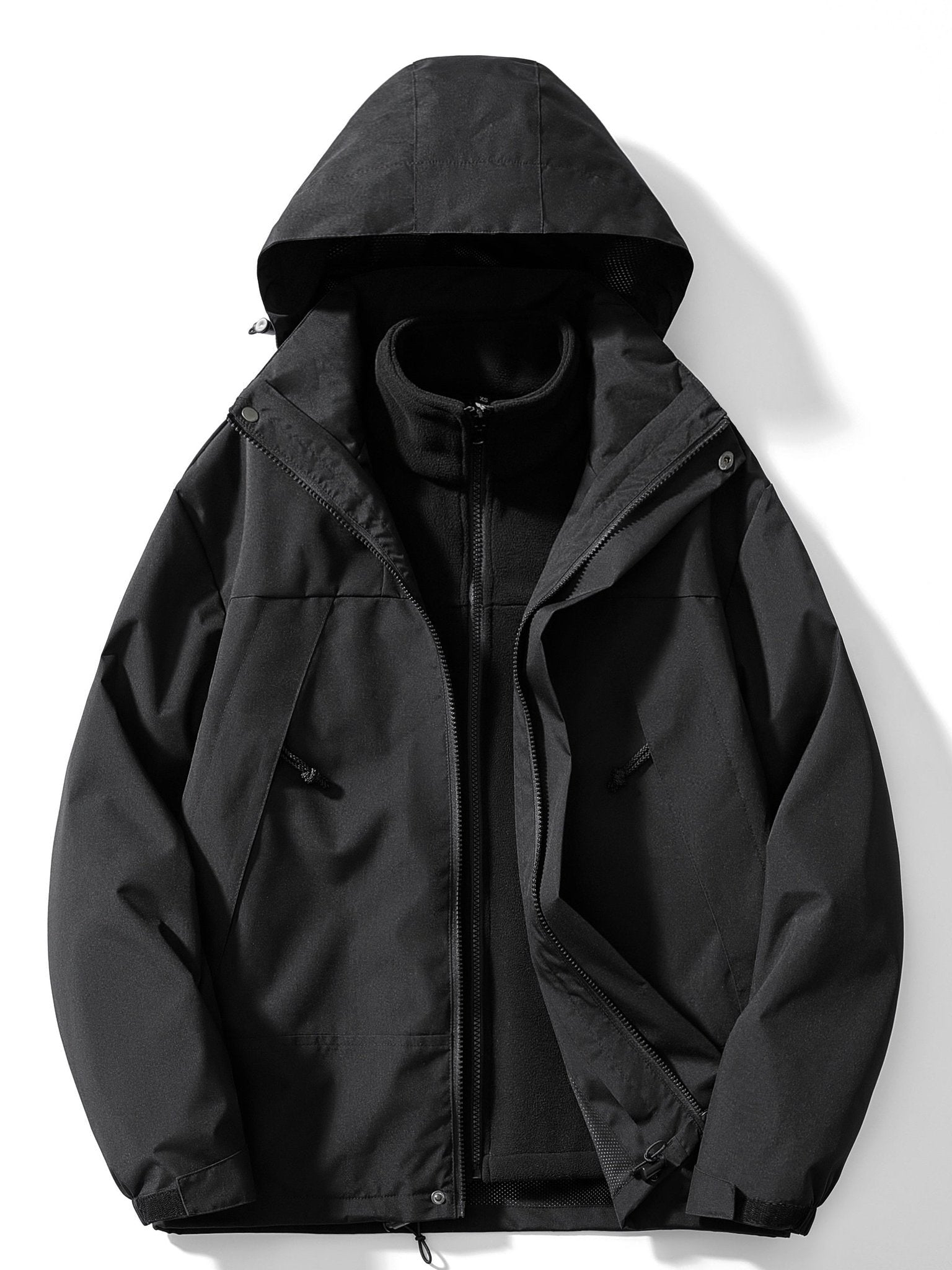 3-in-1 Fleece-Winterjacke mit Kapuze für Damen – Bild 11 von 15