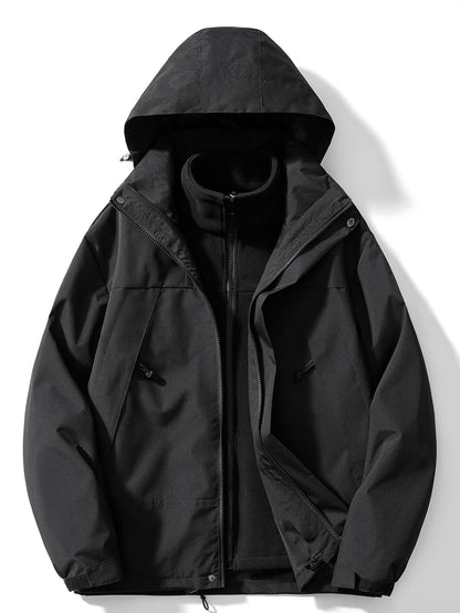 3-in-1 Fleece-Winterjacke mit Kapuze für Damen – Bild 11 von 15